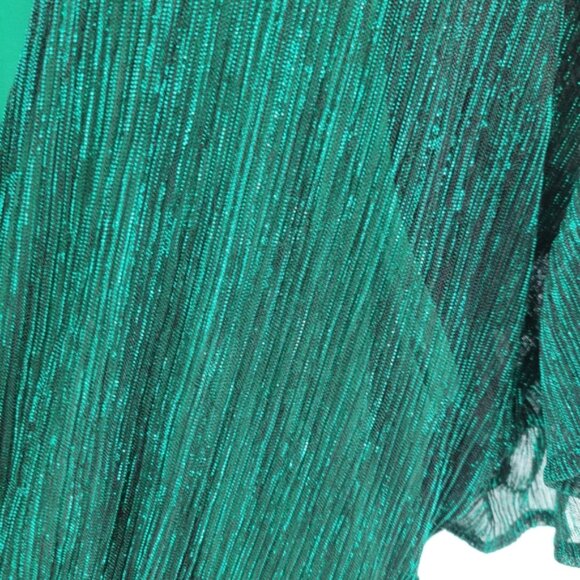 Lilly Pulitzer Metallic Crinkle Dress In Evergreen Size M - Picture 4 of 9